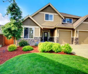 house with beautiful landscaping