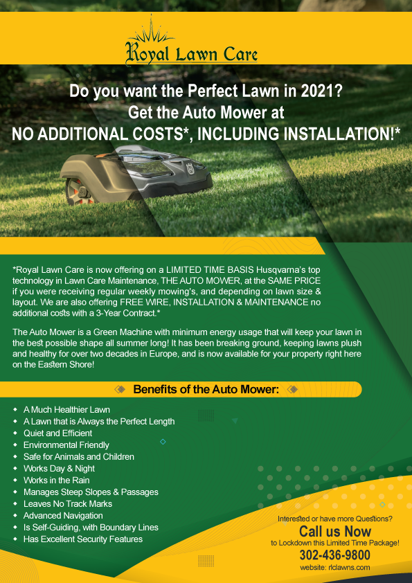 royal lawn care auto mower information
