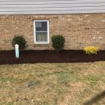 Tan brick foundation exterior